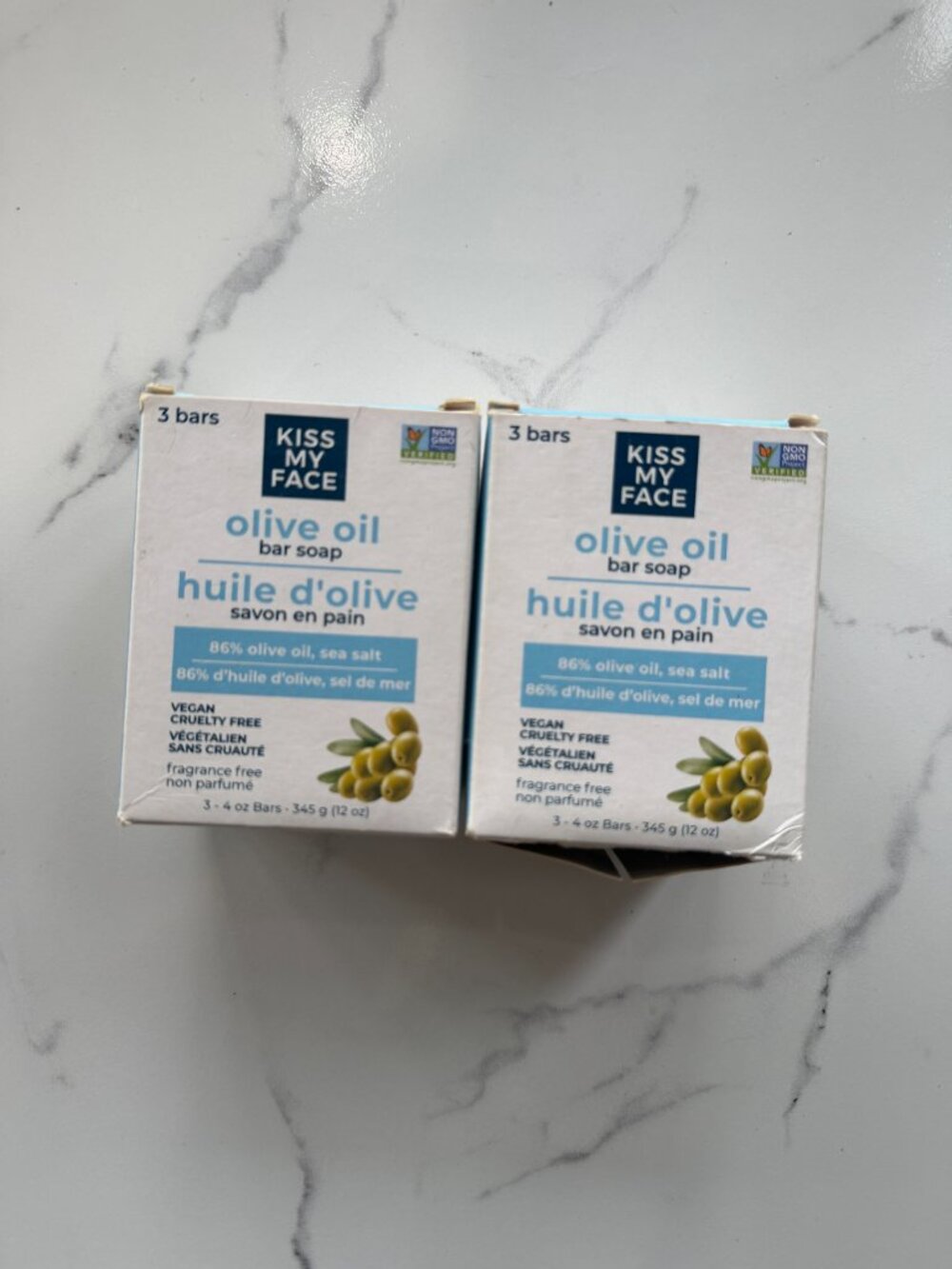 Kiss My Face 2 Pack Pure Olive Oil Sea Salt Bar Soap - 6 Bars